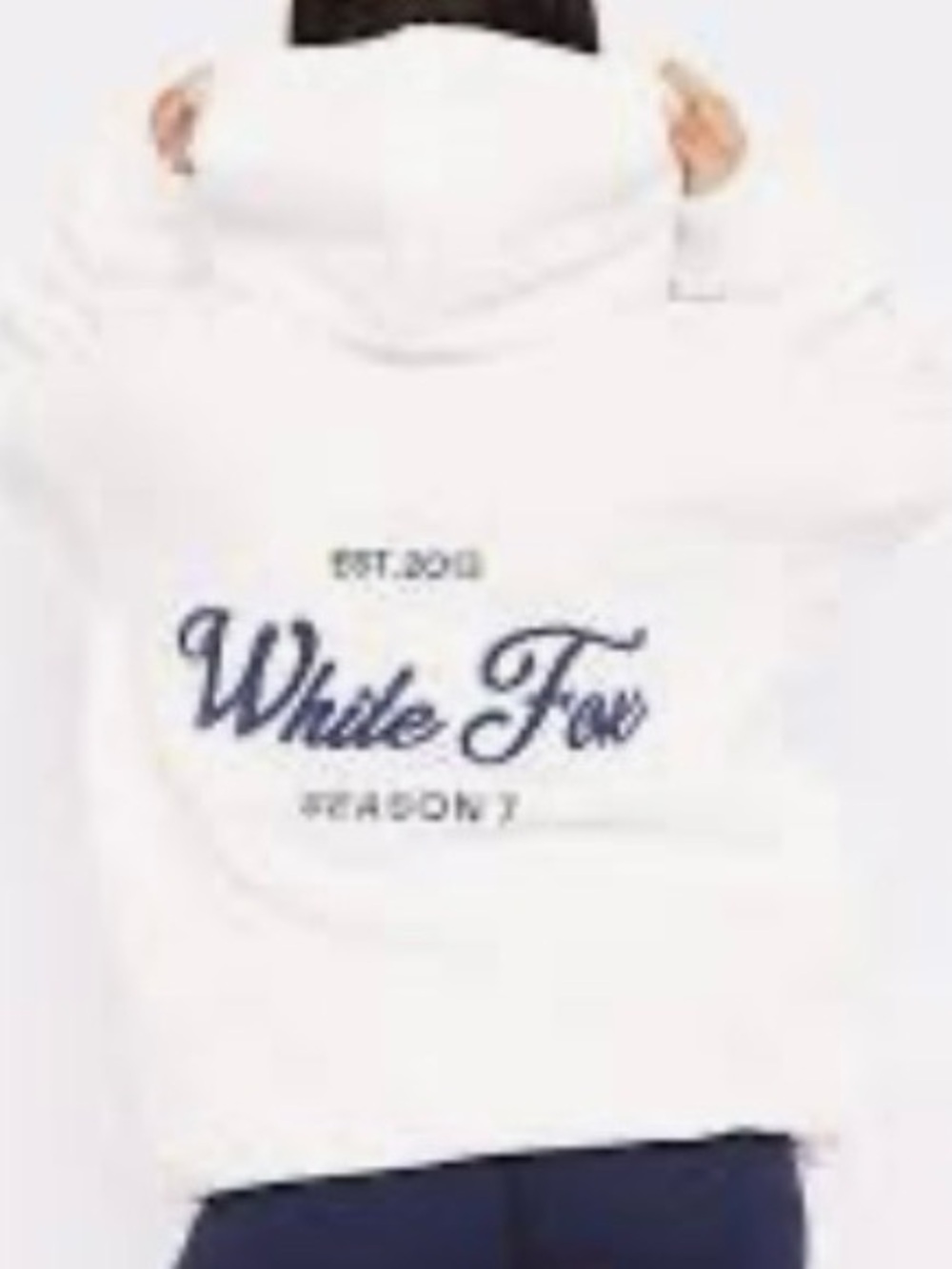 WHITE FOX SEASON SEVEN HODDIE WHITE.SIZE S/Xs